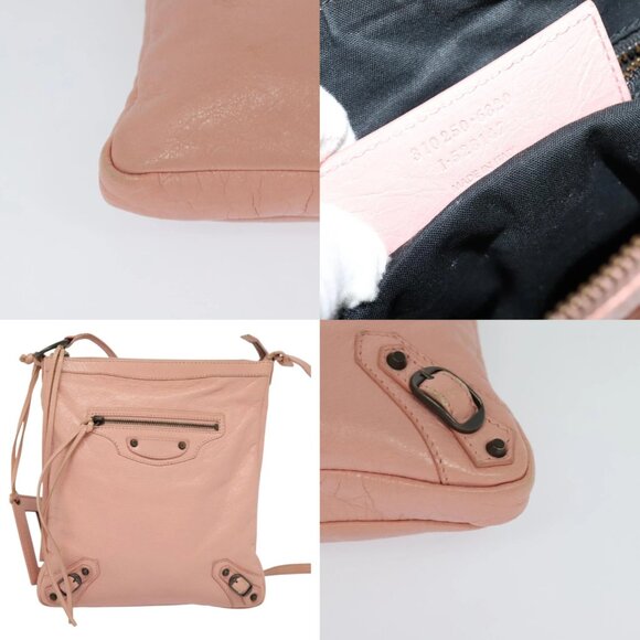 BALENCIAGA Shoulder Bag Leather Pink 310250 Auth hk2257V - Picture 13 of 14